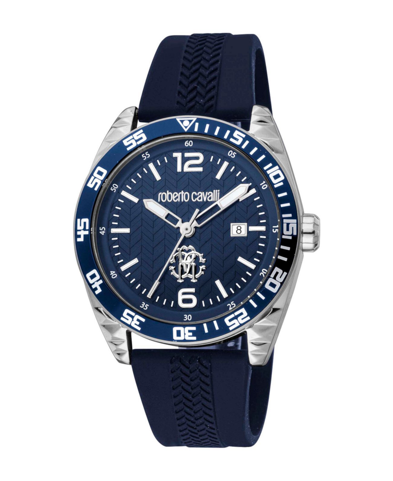 Men's Quartz Blue Rubber Watch 42mm Roberto Cavalli