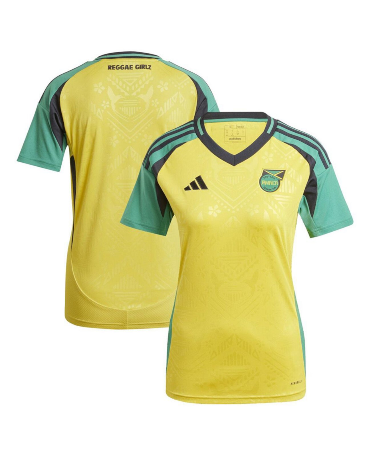 Women's Yellow Jamaica National Team 2024 Home Replica Jersey Adidas