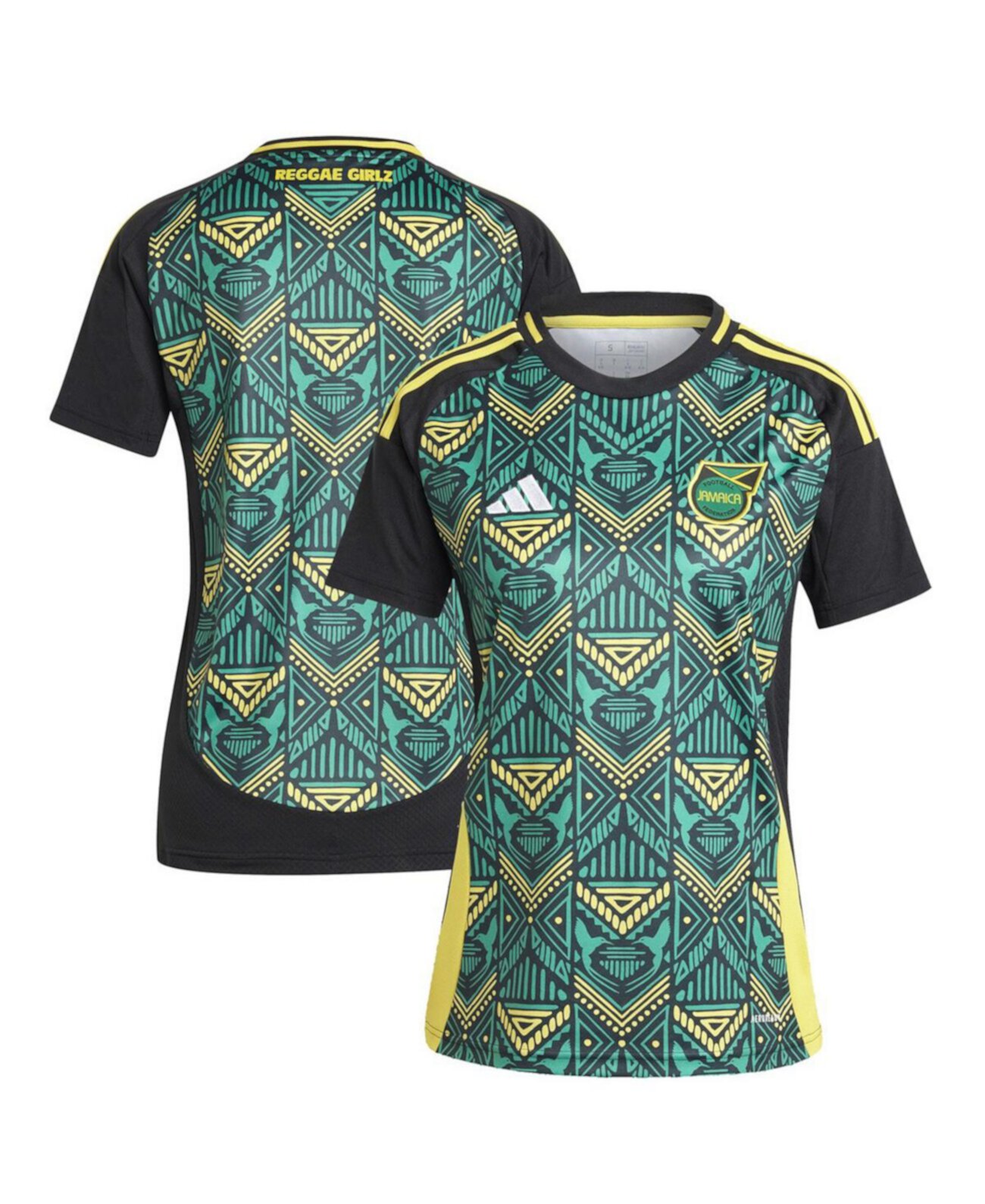 Women's Black Jamaica National Team 2024 Away Replica Jersey Adidas