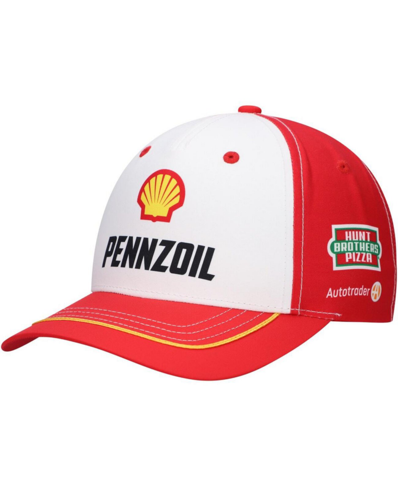 Men's White/Red Joey Logano Shell Pennzoil Uniform Adjustable Hat Team Penske