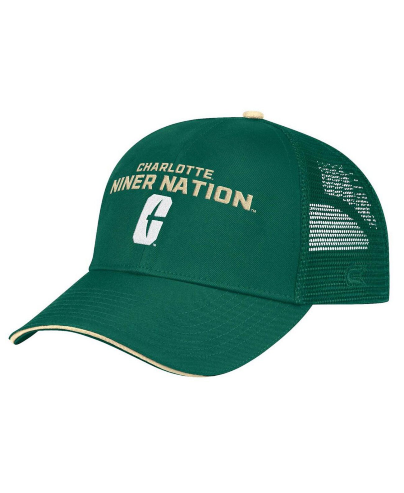 Men's Green Charlotte 49ers Wyatt Primary Team Trucker Adjustable Hat Colosseum