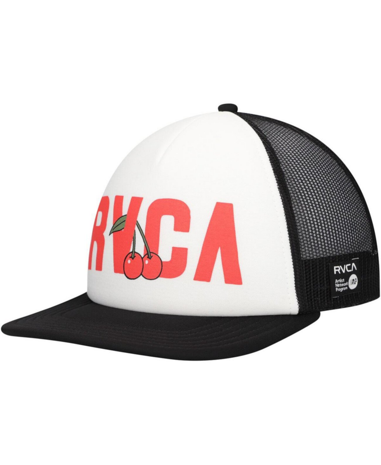 Men's White Luke P Trucker Snapback Hat RVCA