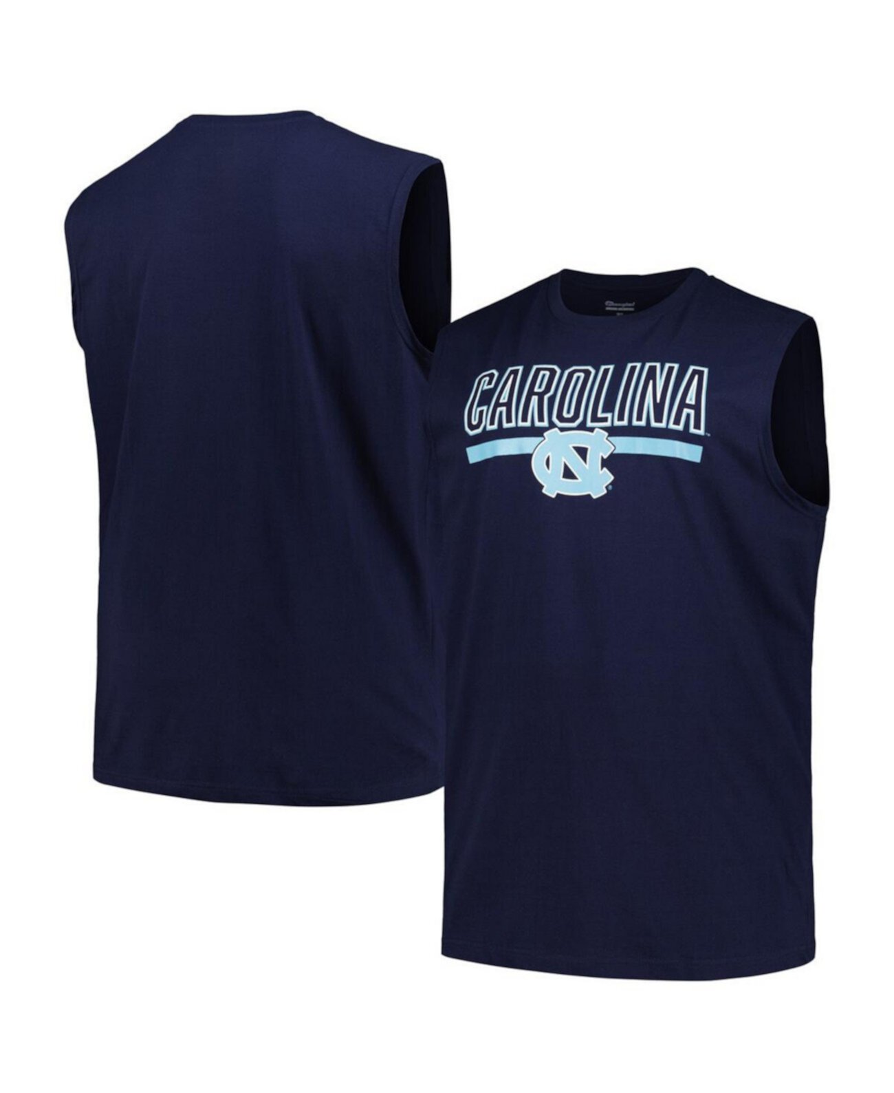 Men's Navy North Carolina Tar Heels Big Tall Tank Top Profile