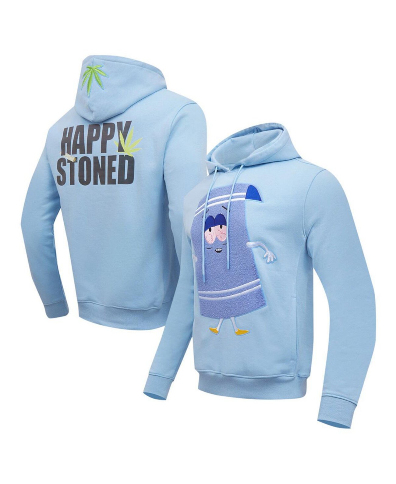 Men's Light Blue South Park Happy Stoned Pullover Hoodie Freeze Max