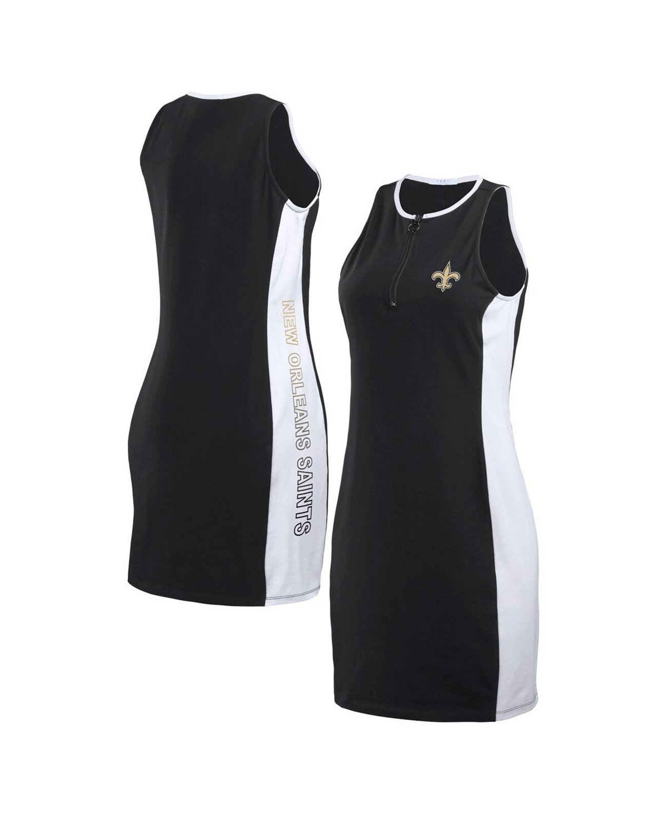 Women's Black New Orleans Saints Bodyframing Tank Dress WEAR by Erin Andrews