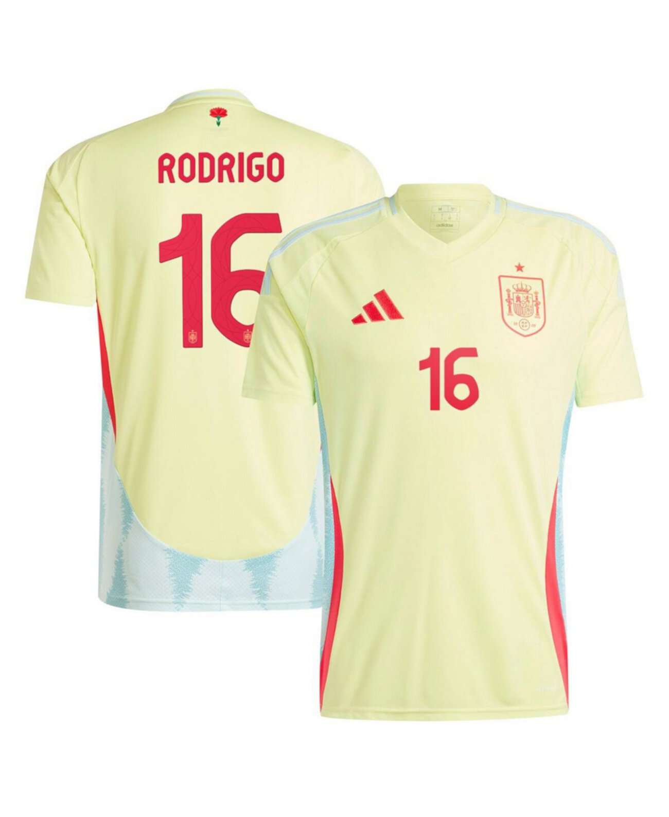 Men's Rodrigo Yellow Spain National Team 2024 Away Replica Jersey Adidas