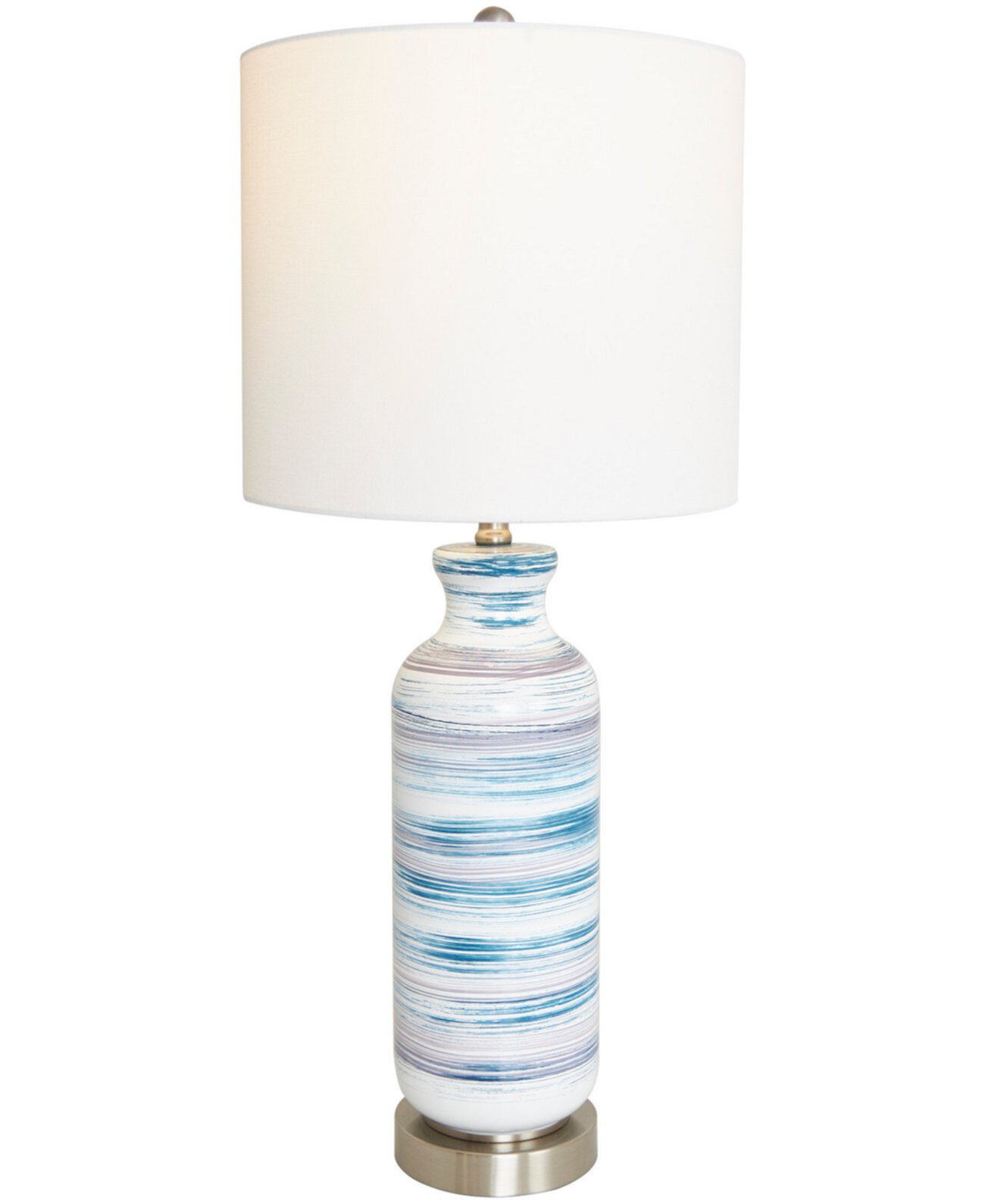 28" Glass  Abstract Striped Accent Lamp with Gold Base Rosemary Lane