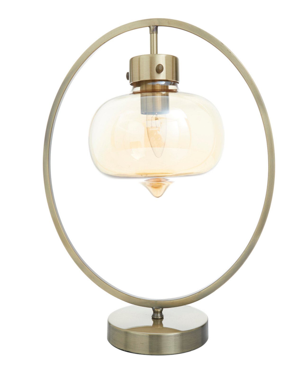 15" Metal Circular Framed Accent Lamp Rosemary Lane
