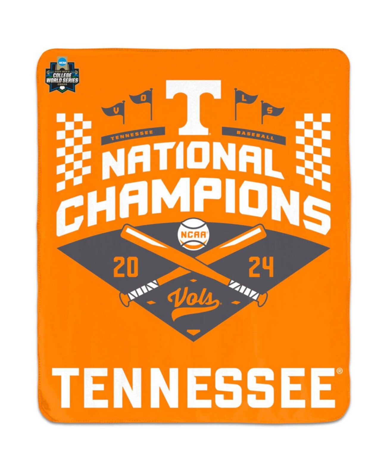 Tennessee Volunteers 2024 NCAA Men’s Baseball College World Series Champions 50" x 60" Indoor/Outdoor Utility Blanket Wincraft
