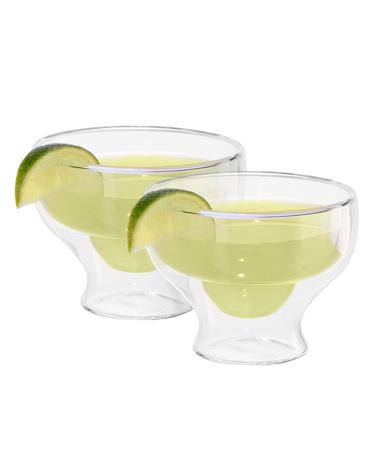 Set of 2, 10oz Margarita Double Wall Insulated Glasses Oggi