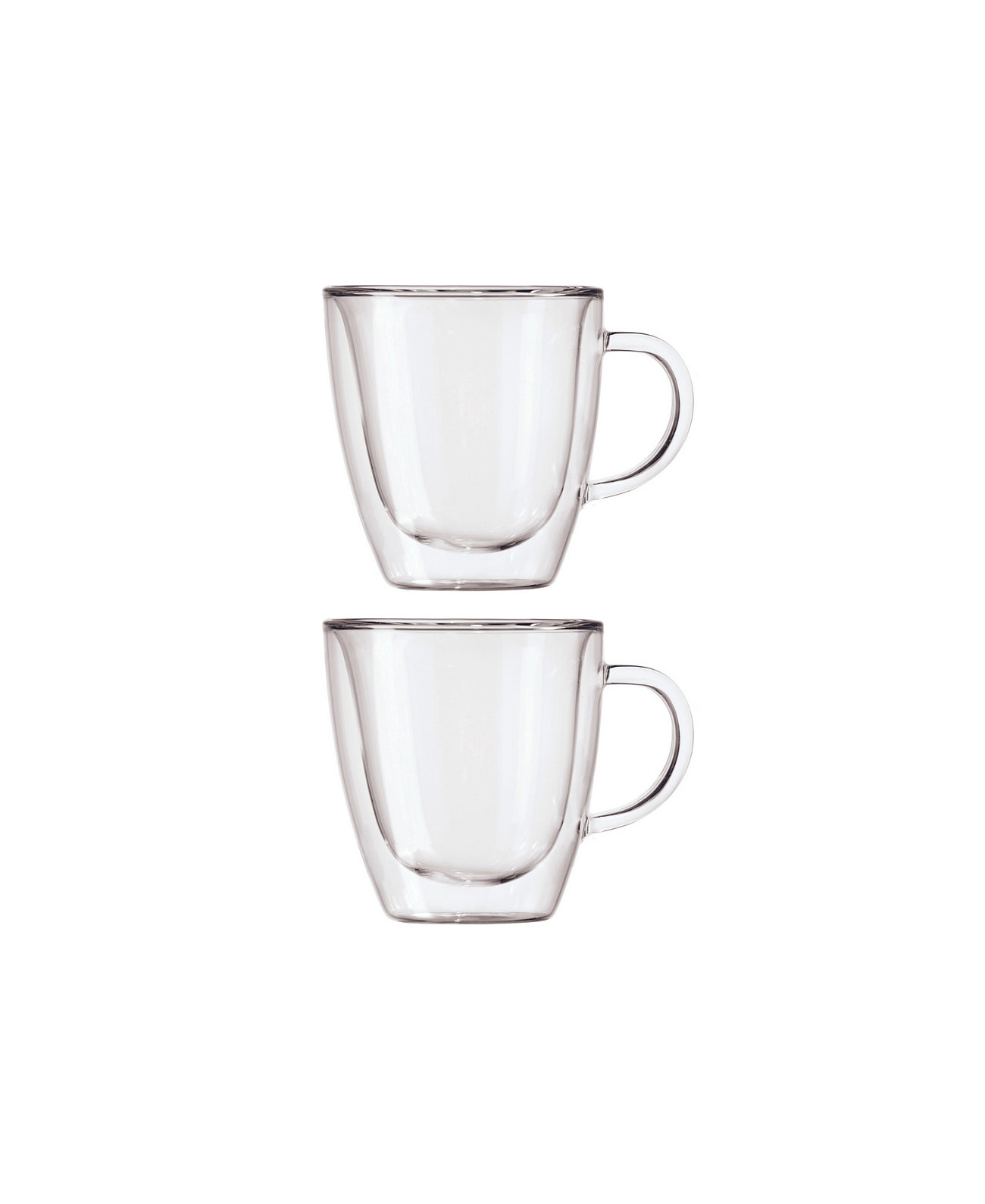 Set of 2, 3 oz Double Wall Glass Espresso Cups Oggi