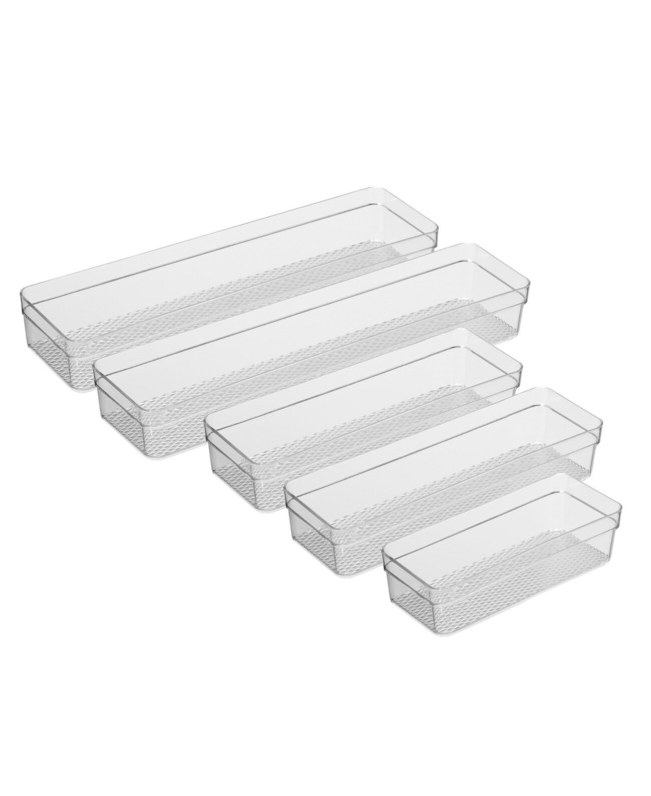 Set of 5 Clear Drawer Organizers Oggi