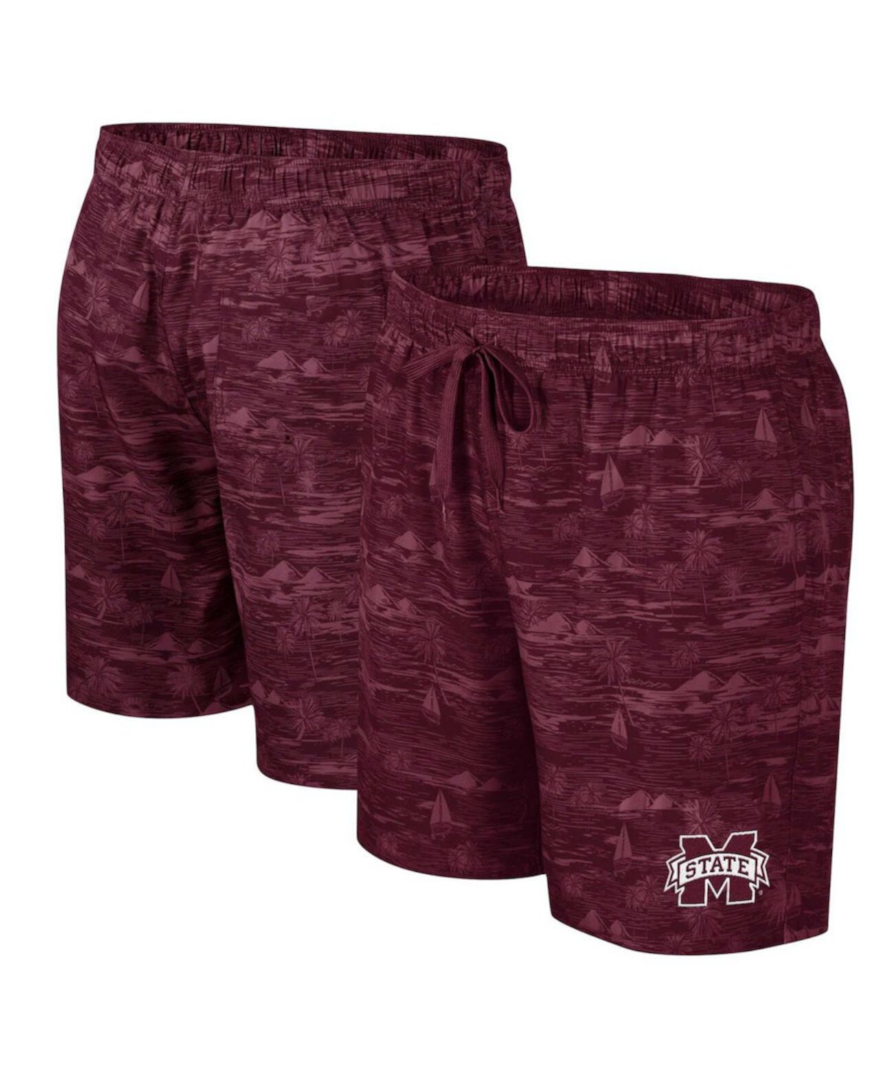 Men's Maroon Mississippi State Bulldogs Ozark Swim Shorts Colosseum