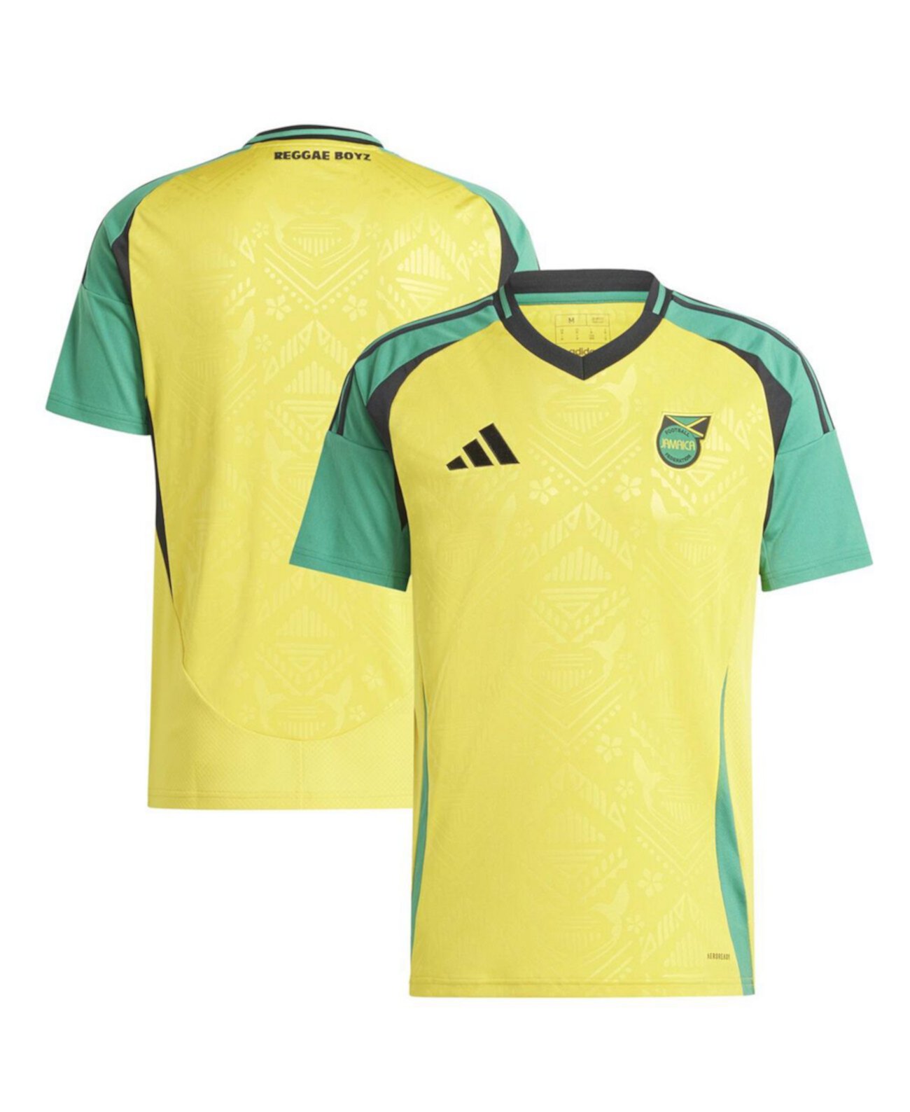 Men's Yellow Jamaica National Team 2024 Home Replica Jersey Adidas