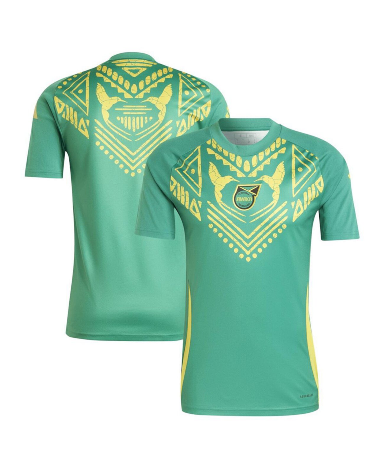 Men's Green Jamaica National Team 2024 Pre-Match Top Adidas