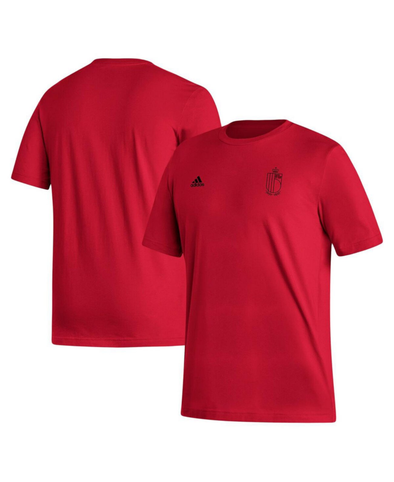 Men's Red Belgium National Team Crest T-Shirt Adidas