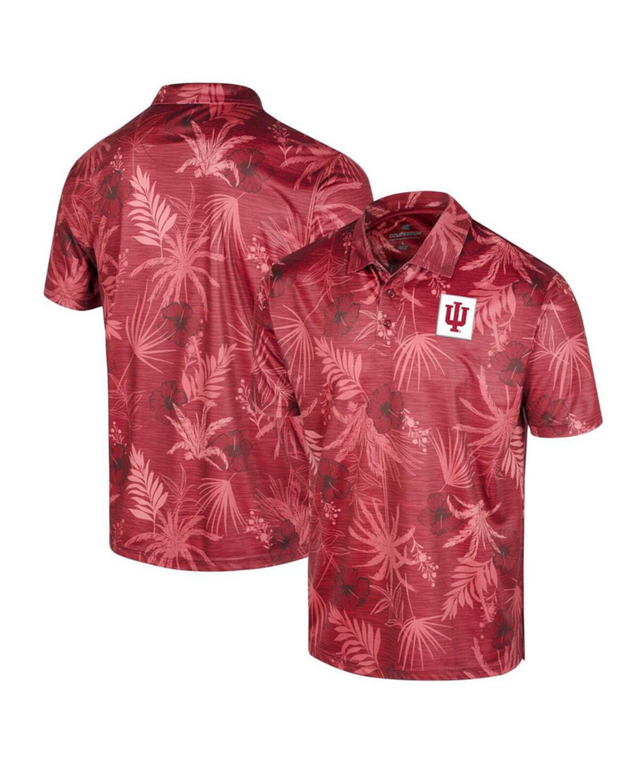 Men's Crimson Indiana Hoosiers Big Tall Palms Polo Colosseum