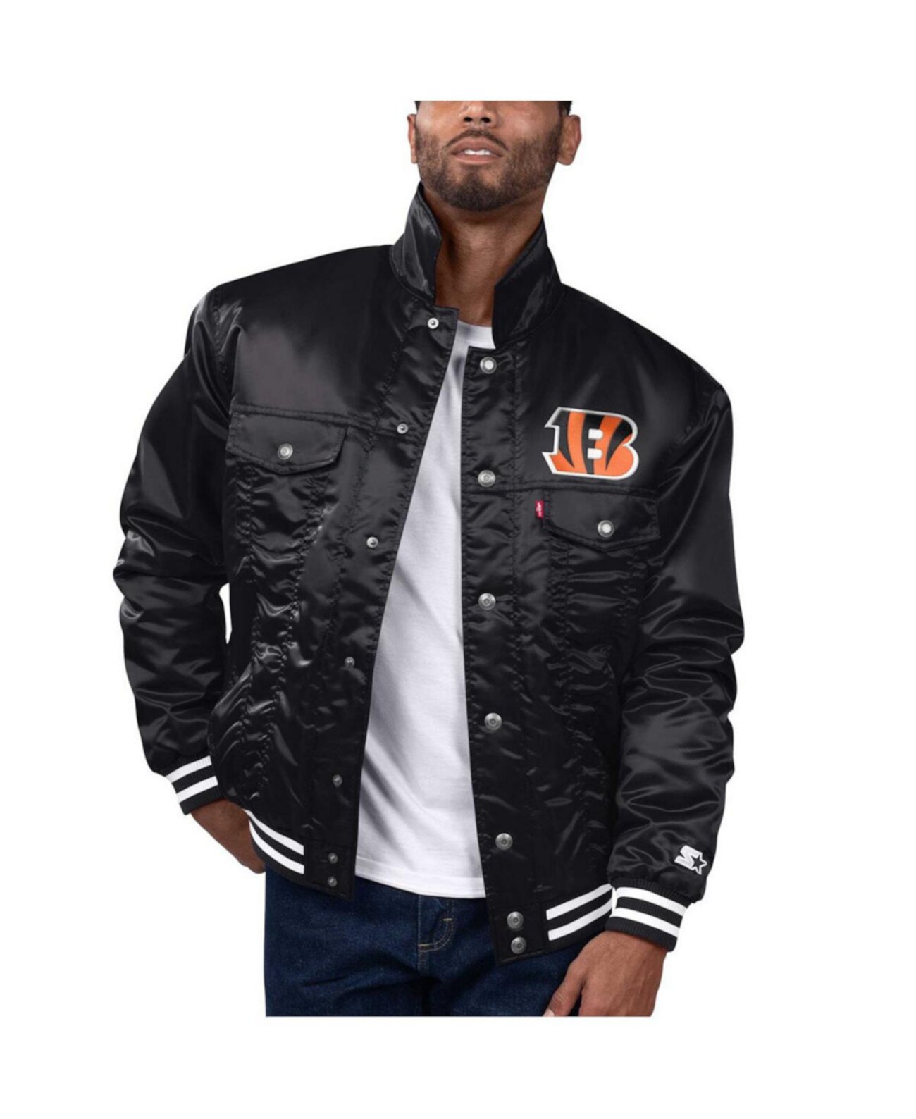 Мужская Повседневная куртка Levi's® x Starter Cincinnati Bengals Silver Tab Trucker Full-Snap Levi's®