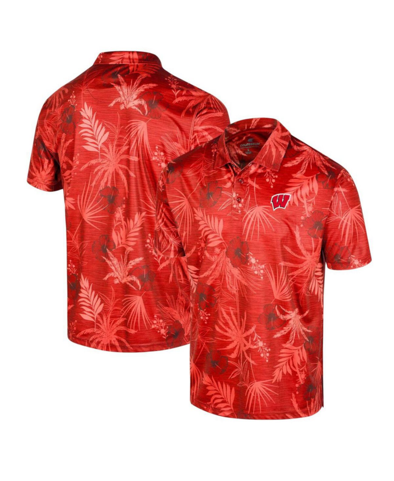 Men's Red Wisconsin Badgers Palms Polo Colosseum