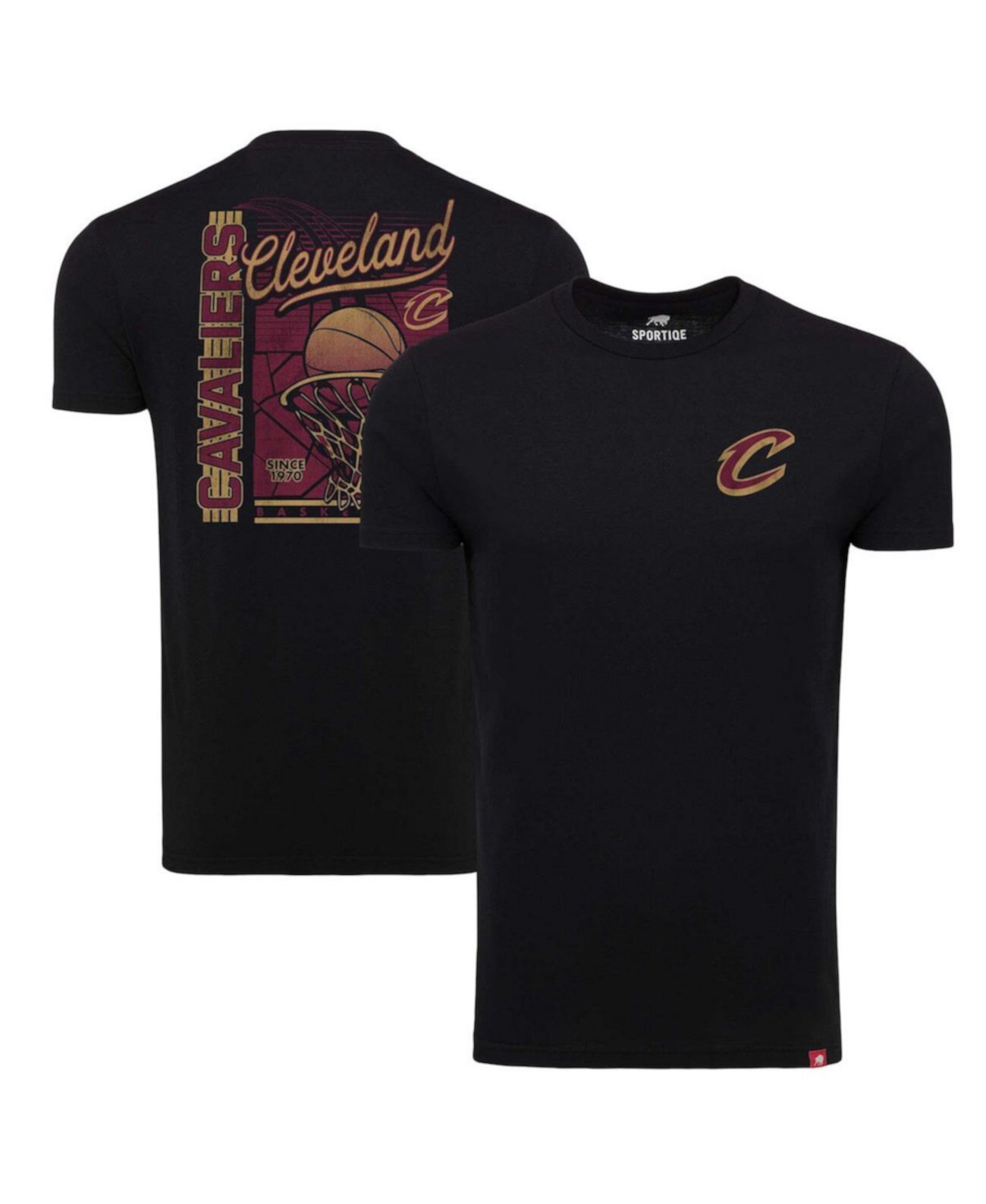 Men's Black Cleveland Cavaliers Comfy Tri-Blend T-Shirt Sportiqe