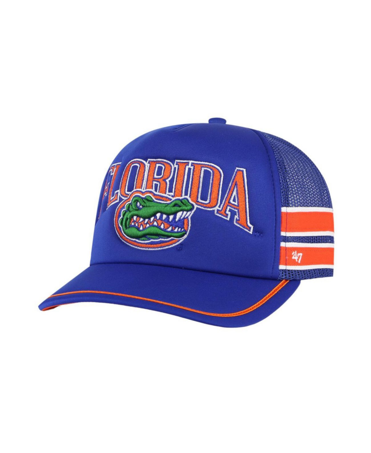 Men's Royal Florida Gators Sideband Trucker Adjustable Hat '47 Brand