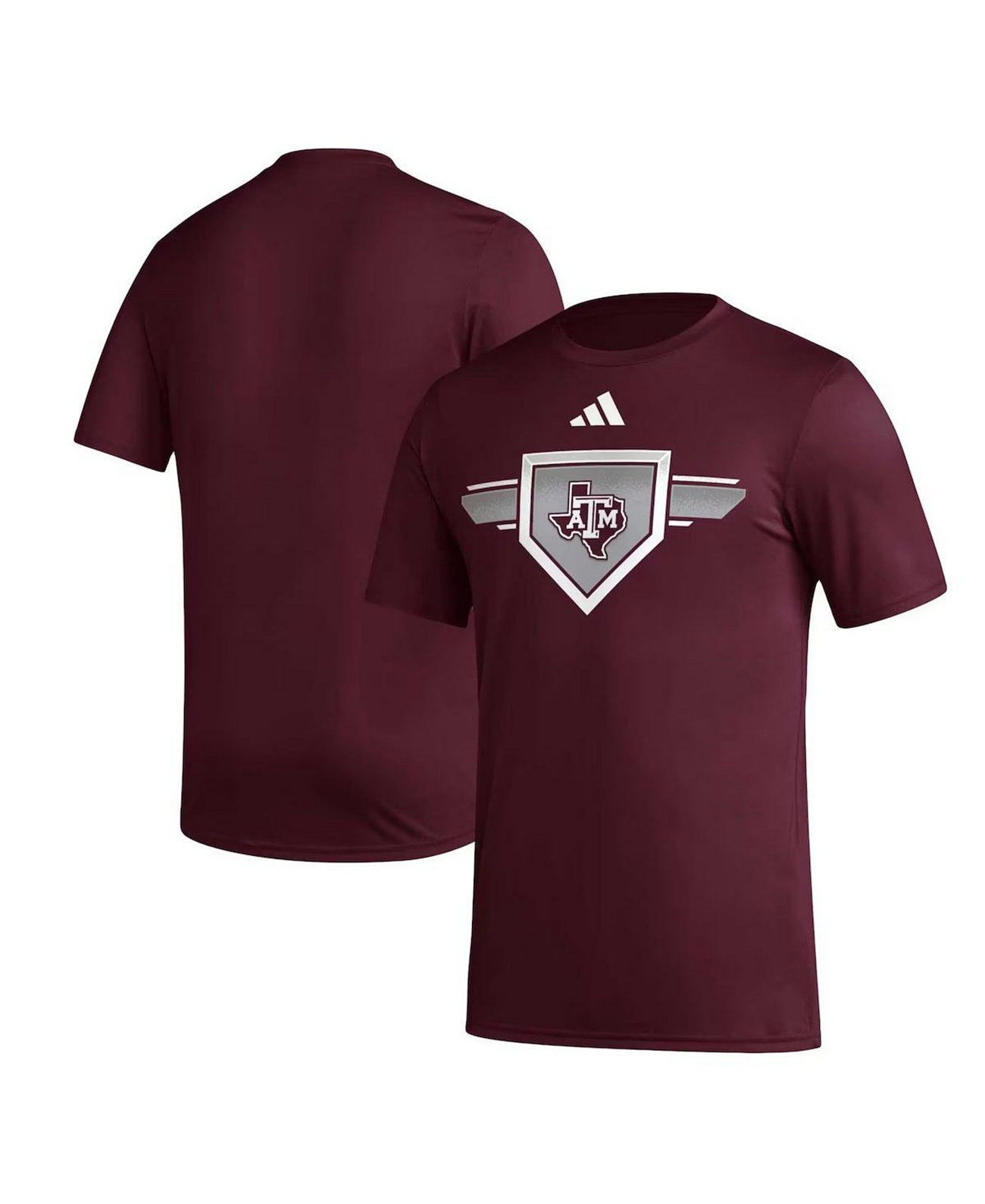 Men's Maroon Texas A M Aggies 2023/24 AEROREADY Homeland Plate Pregame T-Shirt Adidas