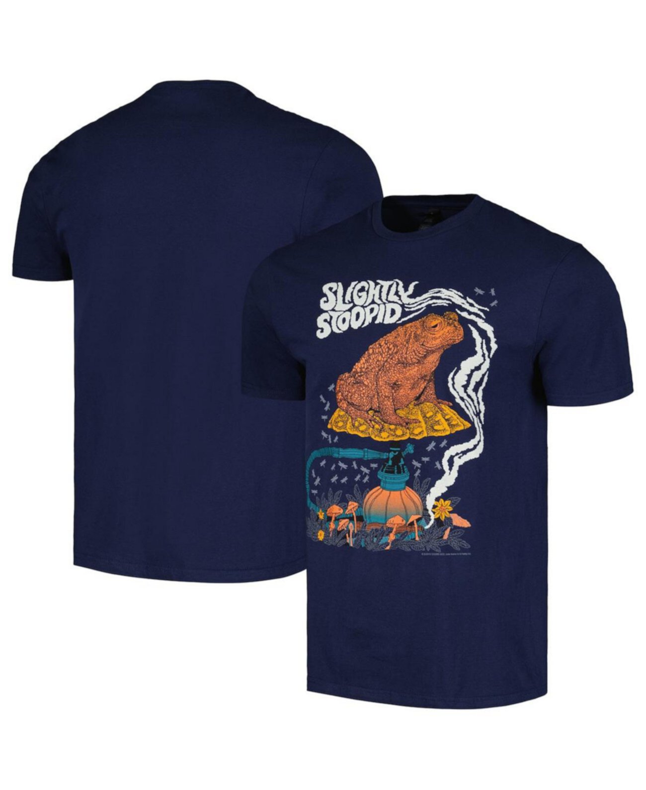 Men's and Women's Navy Slightly Stoopid Smoking Toad T-Shirt HiFi Entertainment