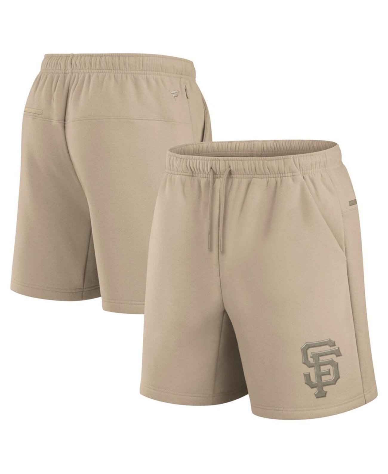 Men's and Women's Khaki San Francisco Giants Elements Super Soft Fleece Shorts Fanatics Signature