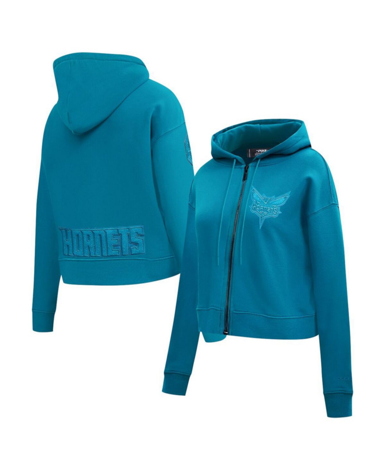 Women's Teal Charlotte Hornets Triple Tonal Full-Zip Hoodie Pro Standard