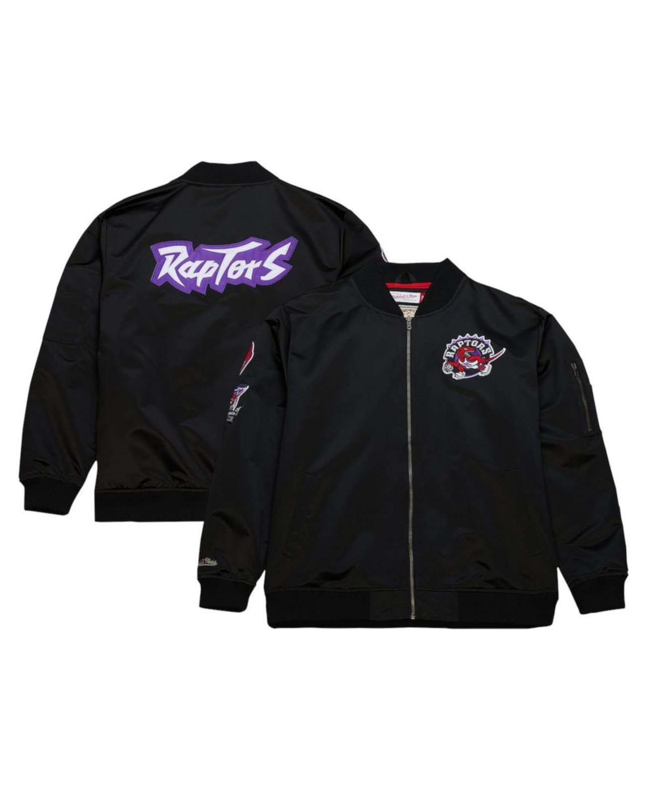 Мужская Повседневная куртка Mitchell & Ness Toronto Raptors Hardwood Classics Vintage-like Logo с полной застежкой-молнией Mitchell & Ness