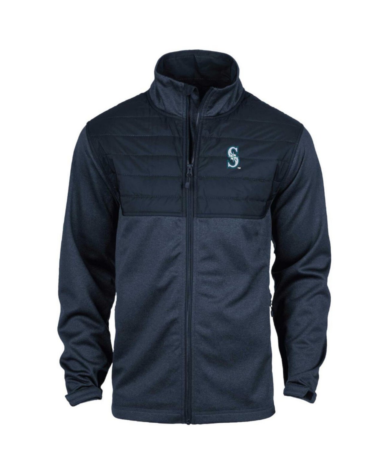 Men's Heather Navy Seattle Mariners Explorer Full-Zip Jacket Dunbrooke