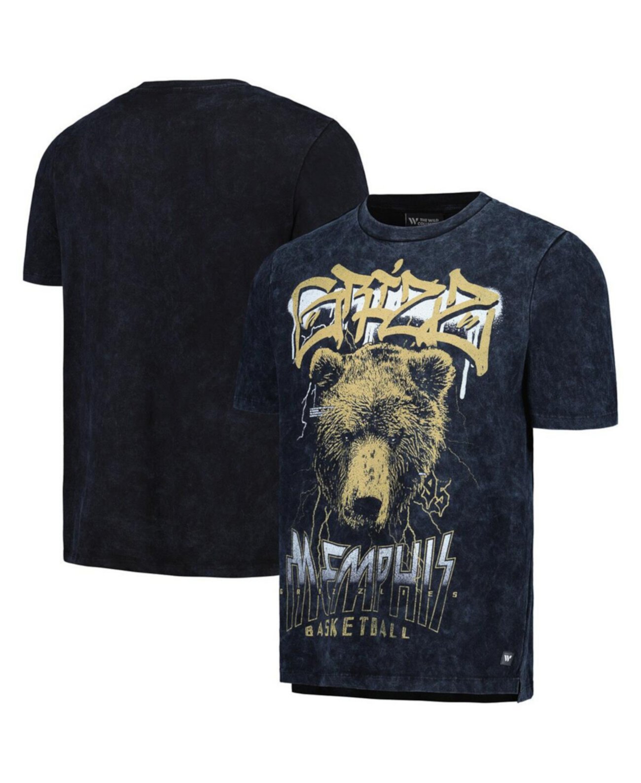 Men's and Women's Black Memphis Grizzlies Tour Band T-Shirt The Wild Collective