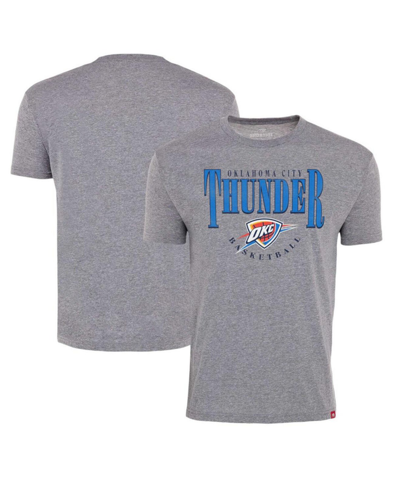 Men's Gray Oklahoma City Thunder Comfy Tri-Blend T-Shirt Sportiqe