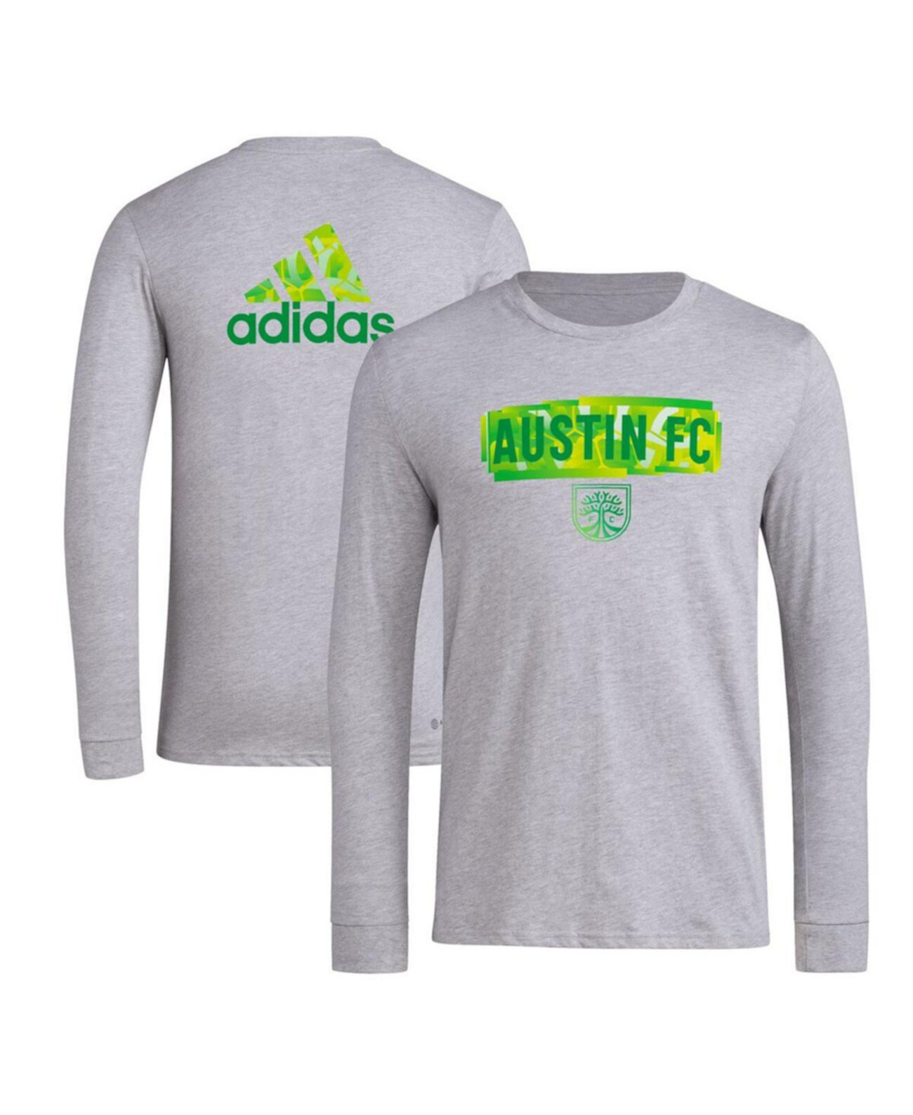 Men's Gray Austin FC Local Pop AEROREADY Long Sleeve T-Shirt Adidas