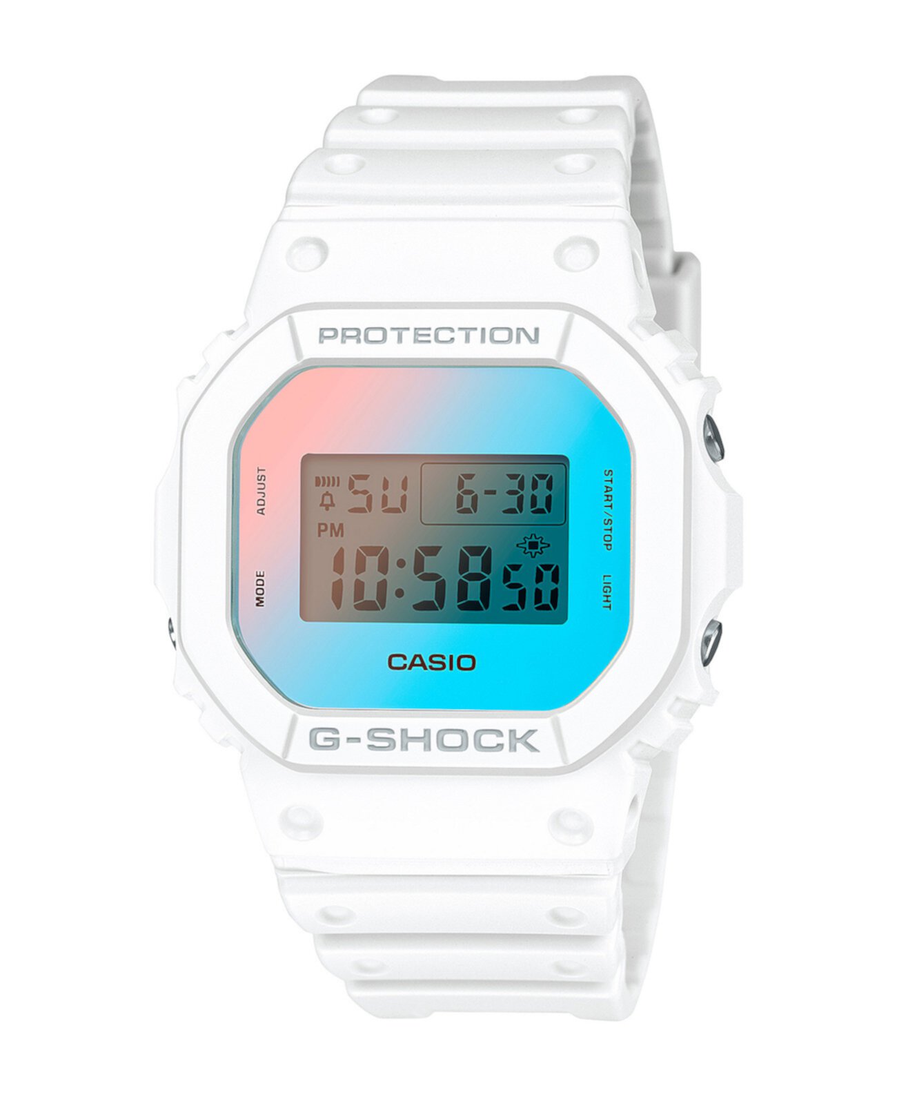 Смарт часы G-Shock Men's Digital White Resin, 42.8mm DW5600TL-7 G-Shock