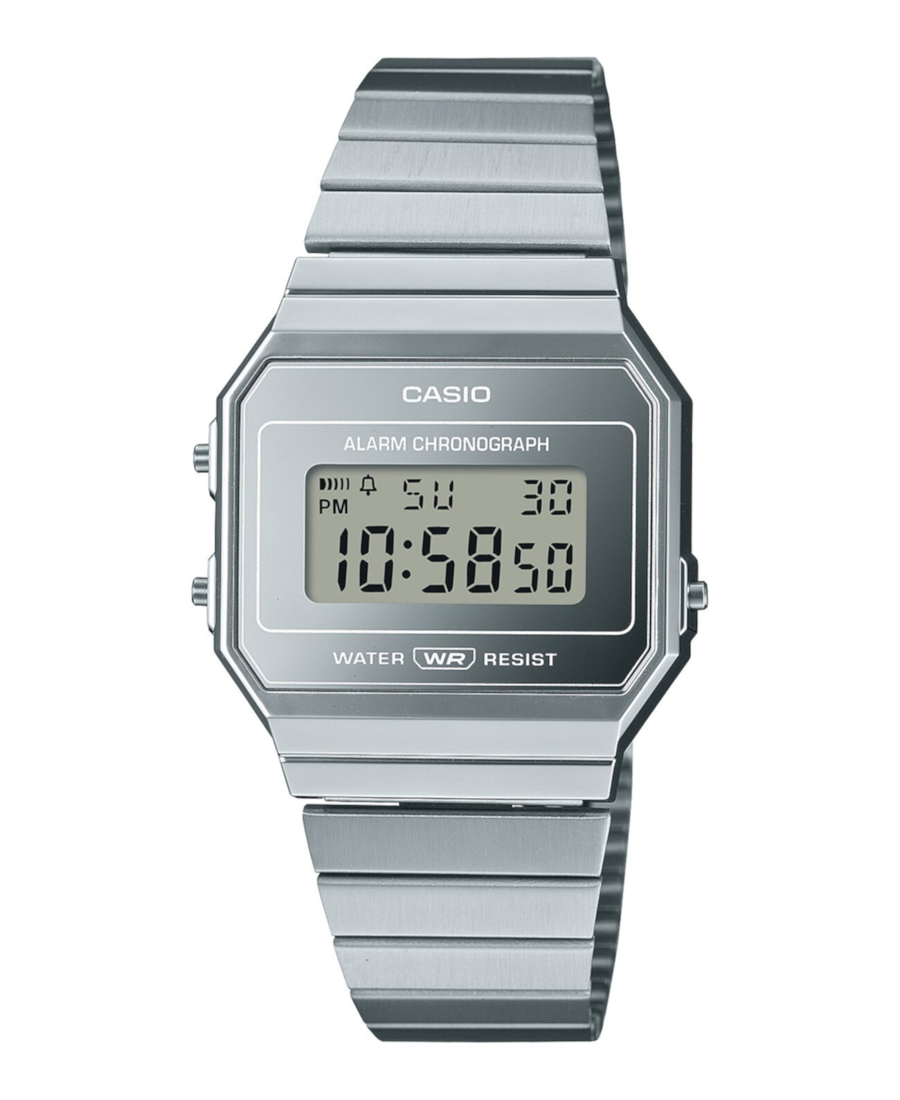 Смарт часы Casio Unisex Digital Silver Tone, 35.5mm A700WEV-7AVT Casio