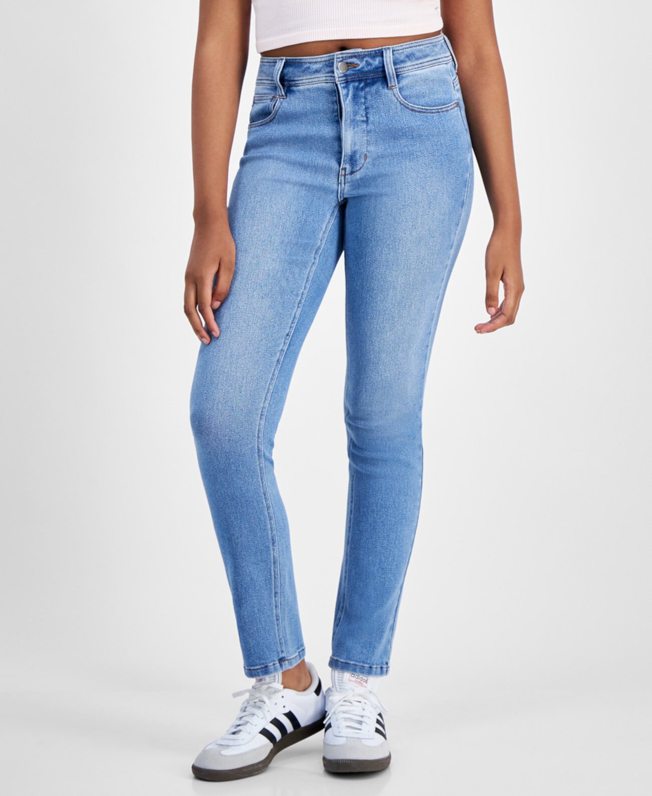 Juniors' Mid-Rise Straight-Leg Jeans Dollhouse