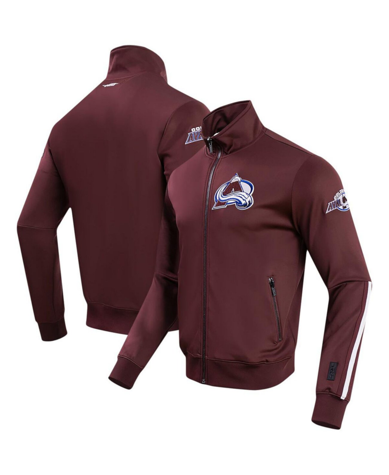 Men's Burgundy Colorado Avalanche Classic Chenille Full-Zip Track Jacket Pro Standard