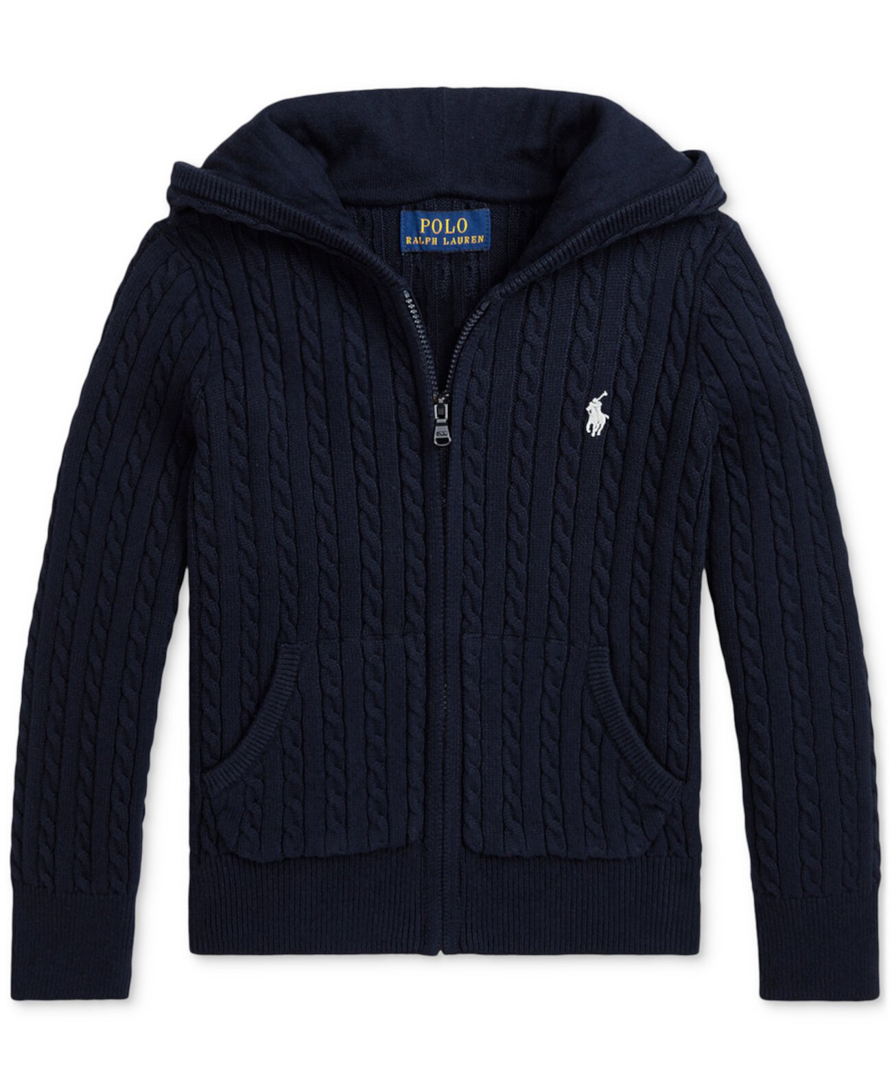 Детское худи Polo Ralph Lauren на молнии и с миниатюрной канатной текстурой, размер 4-4T Polo Ralph Lauren