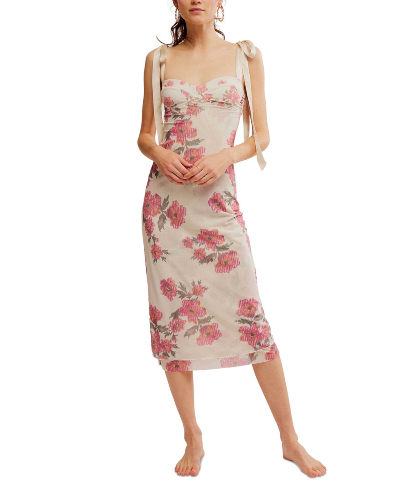 Женское Платье Free People Got Glam Floral Midi Slip Free People