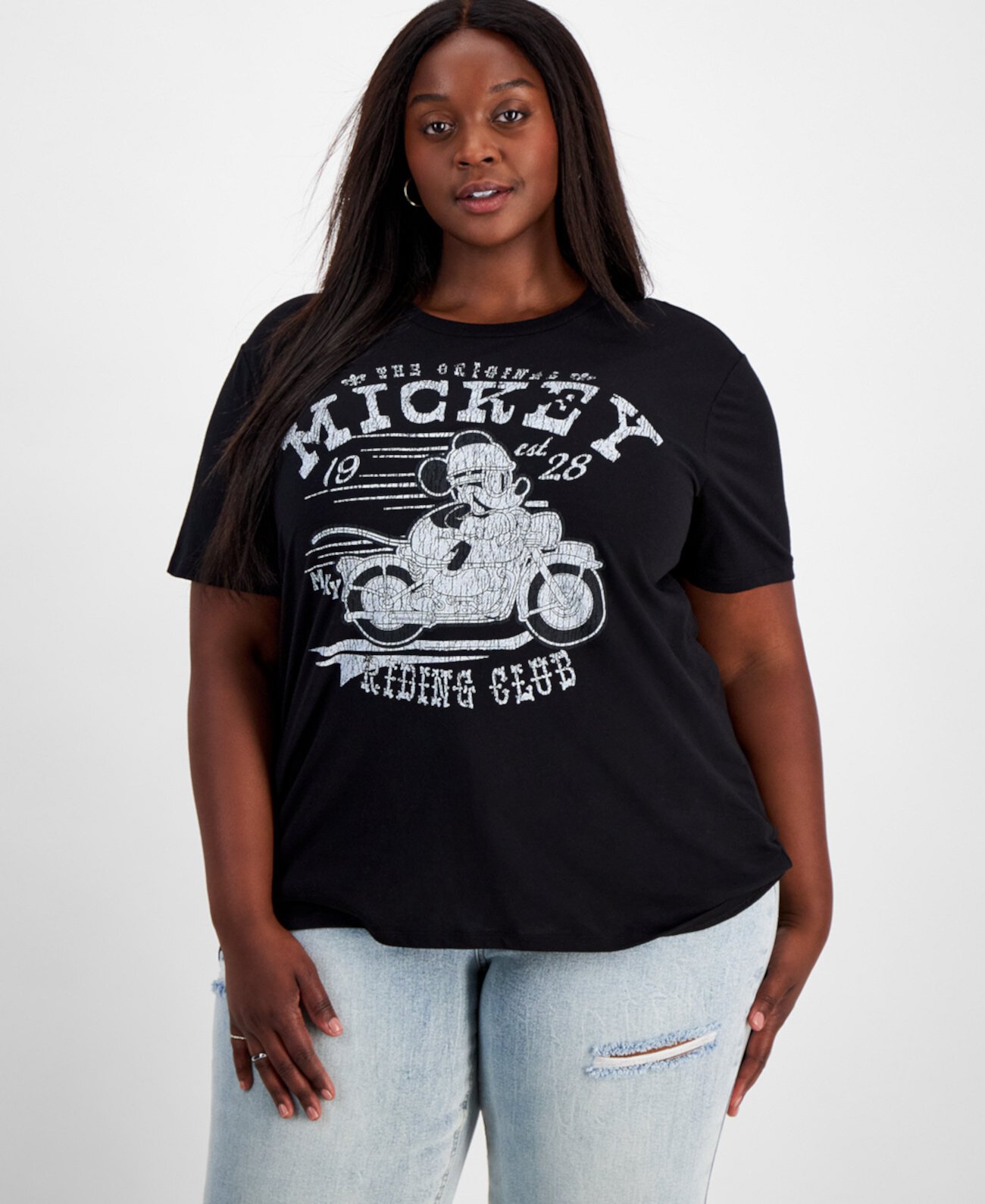 Trendy Plus Size Mickey Motorcycle Club Graphic T-Shirt Disney