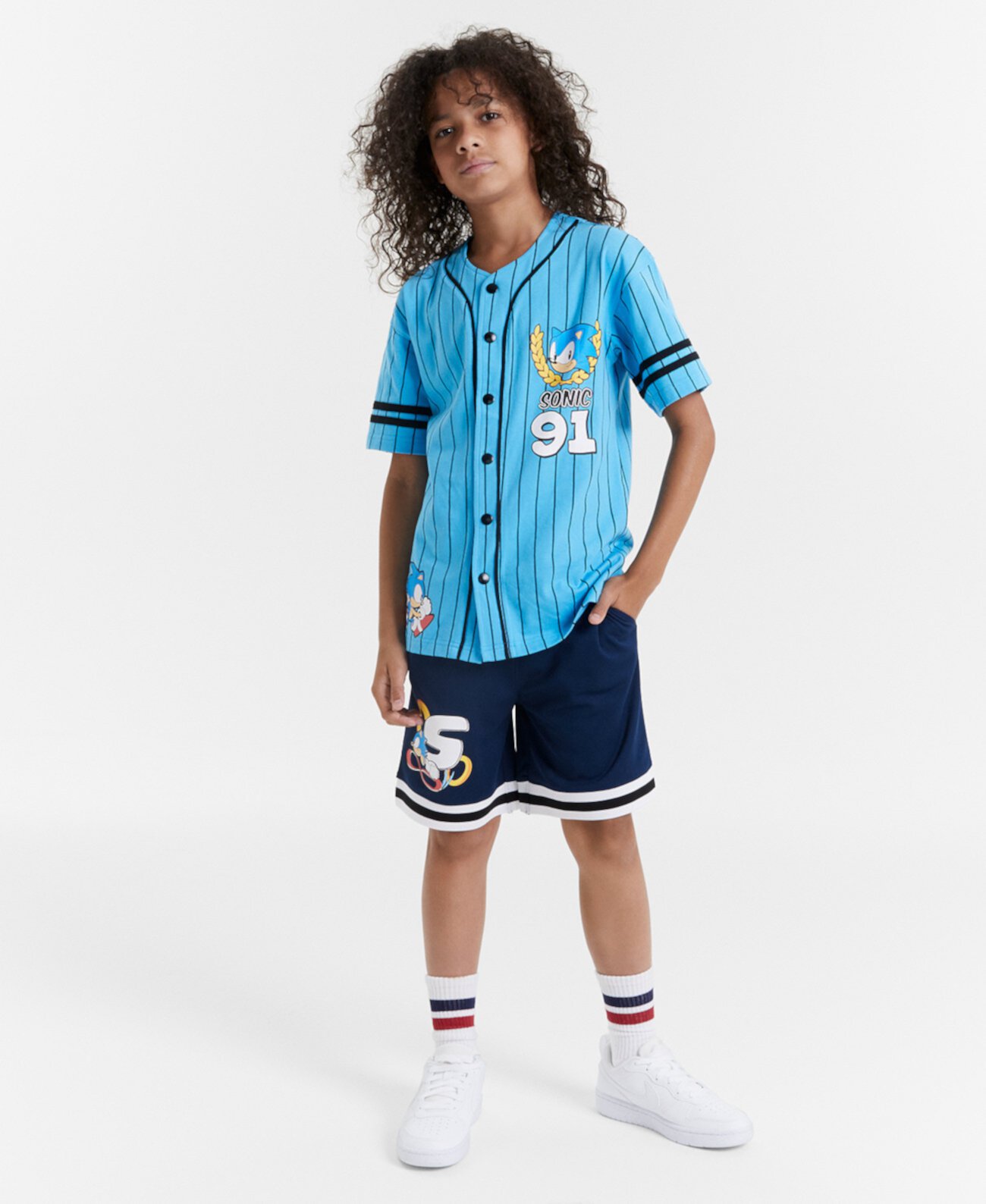 Детский Комплект Одежды Sonic Для Мальчиков Big Boys Logo Baseball Shirt & Shorts Set Sonic