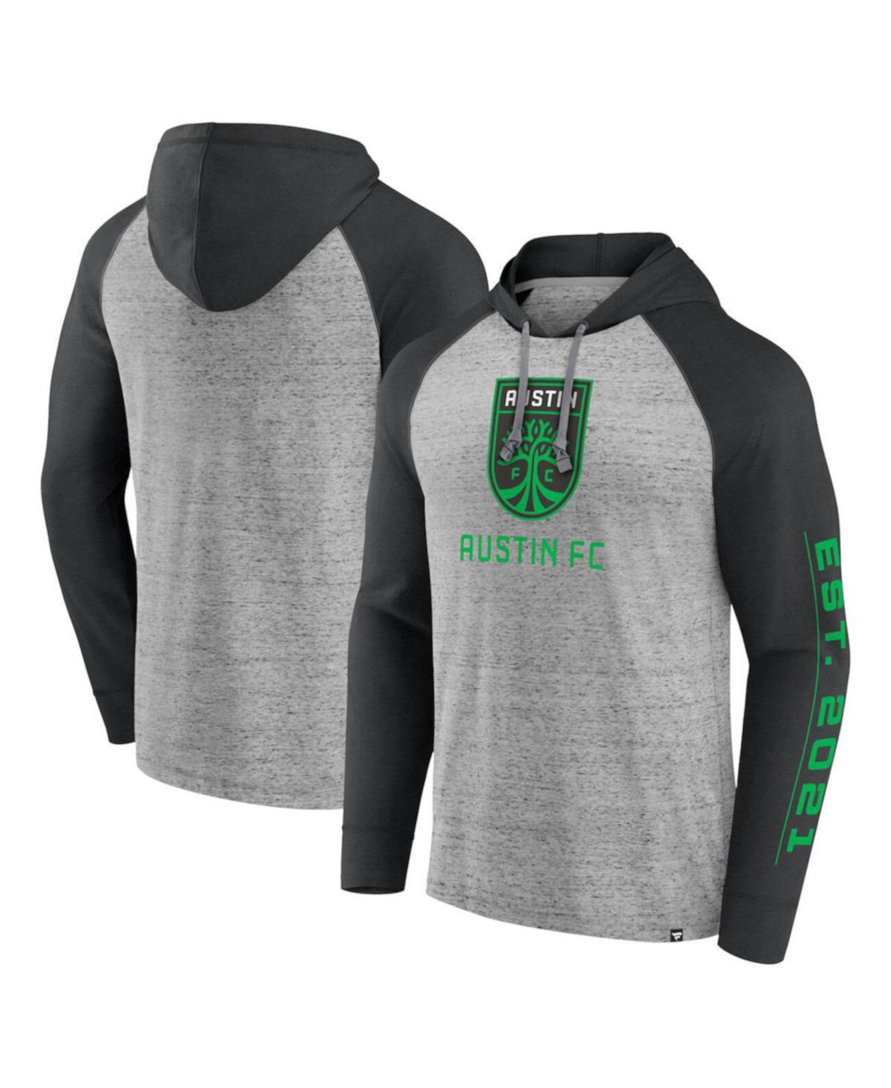 Men's Steel Austin FC Deflection Raglan Pullover Hoodie Fanatics