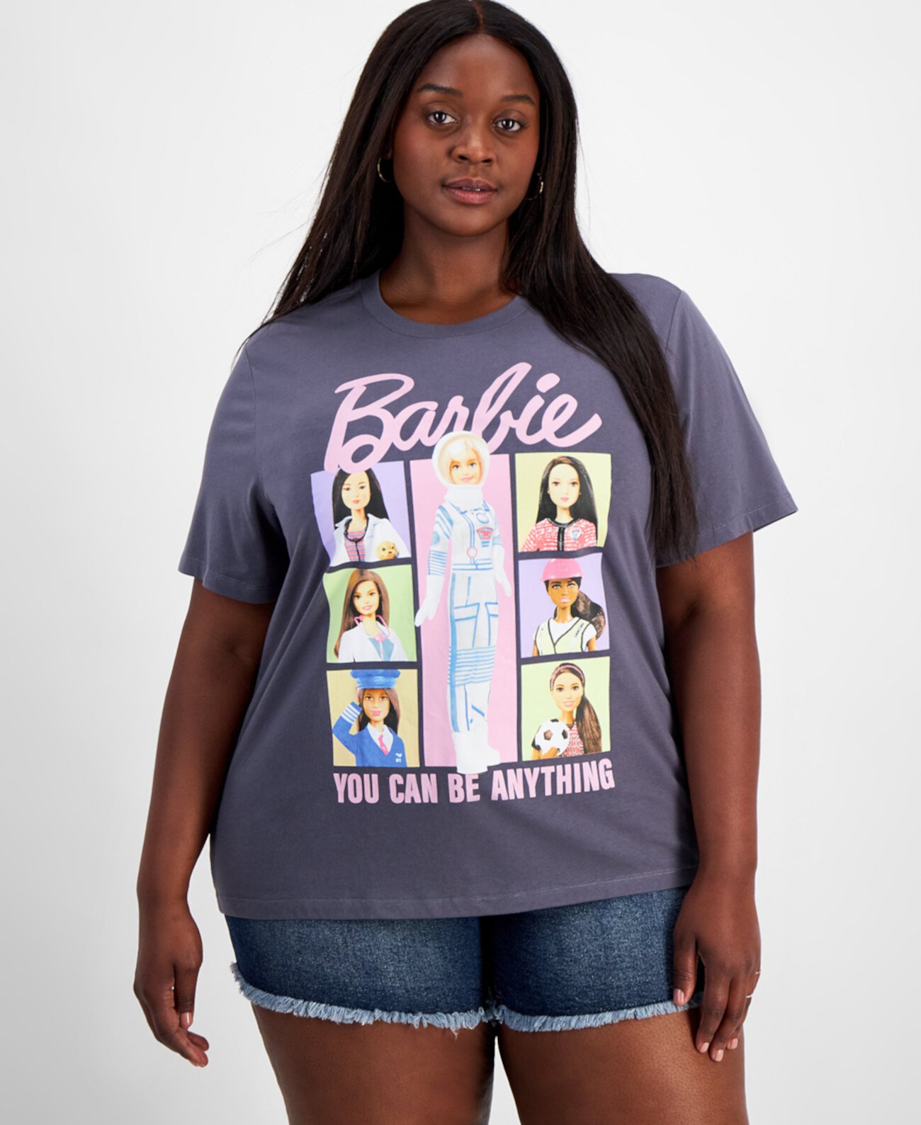 Trendy Plus Size Barbie Graphic T-Shirt Grayson Threads, The Label