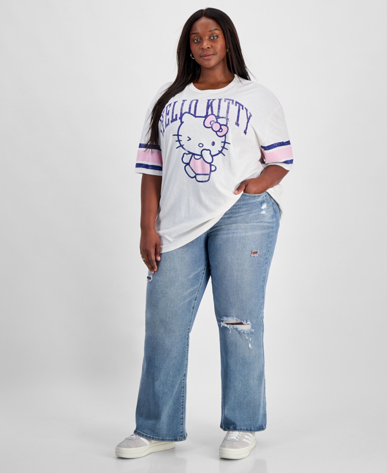 Trendy Plus Size Hello Kitty Graphic T-Shirt Grayson Threads, The Label