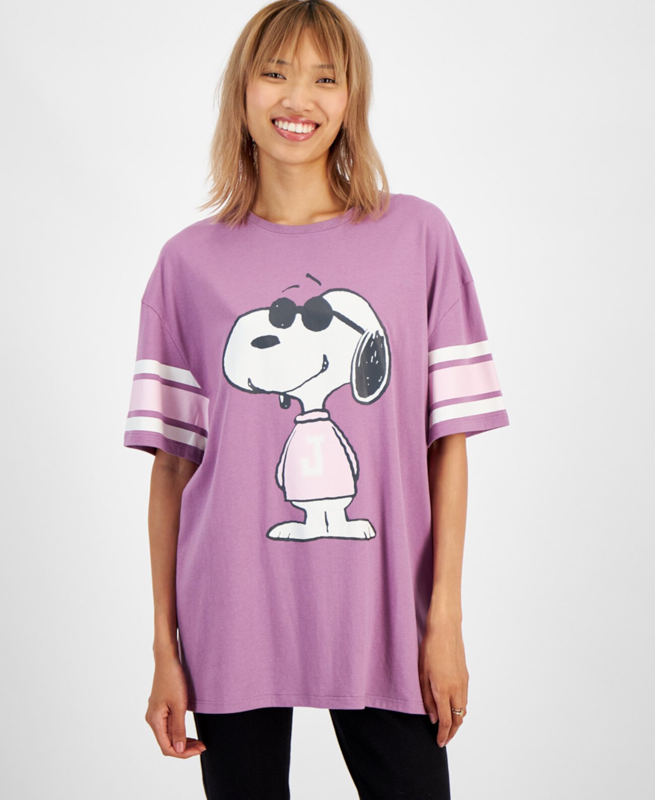 Juniors' Snoopy Varsity Boyfriend T-Shirt Grayson Threads, The Label