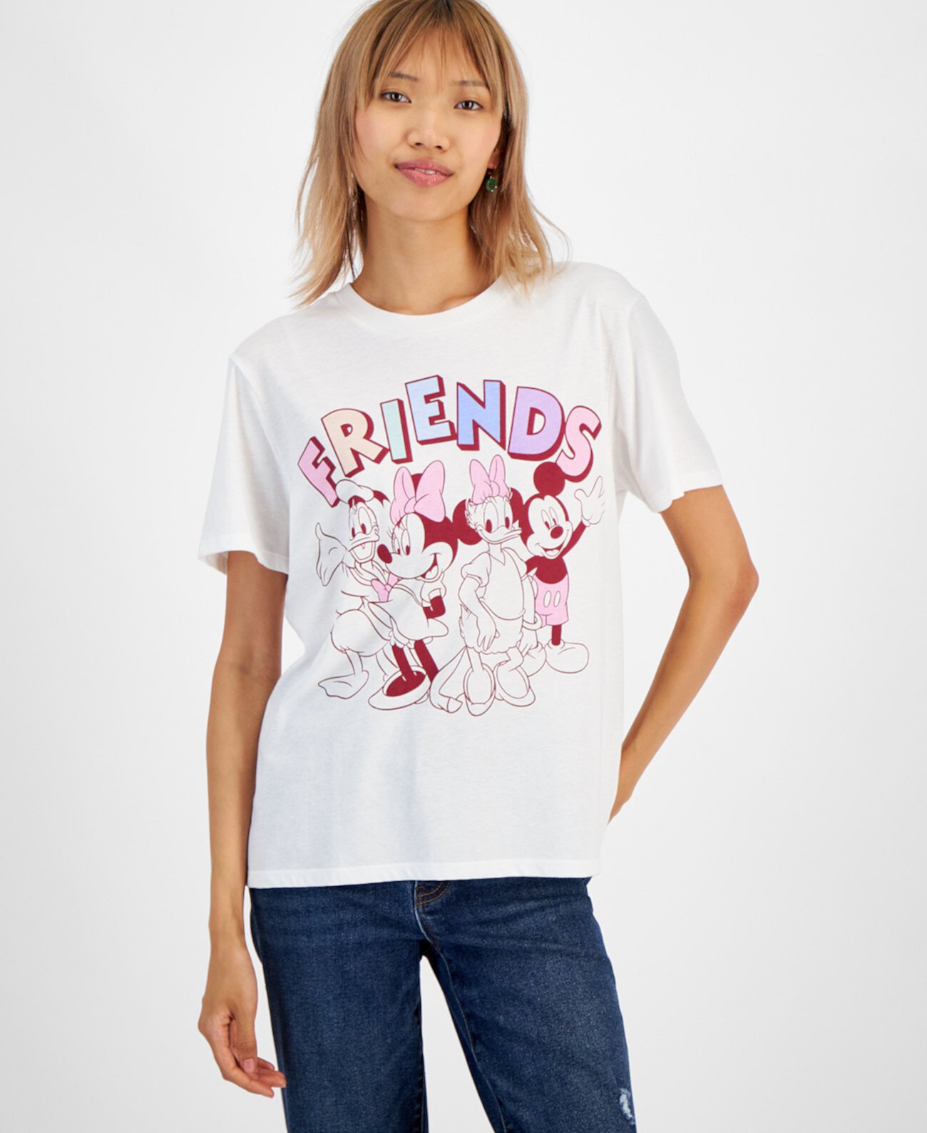 Juniors' Mickey & Friends Cotton Crewneck Tee Disney