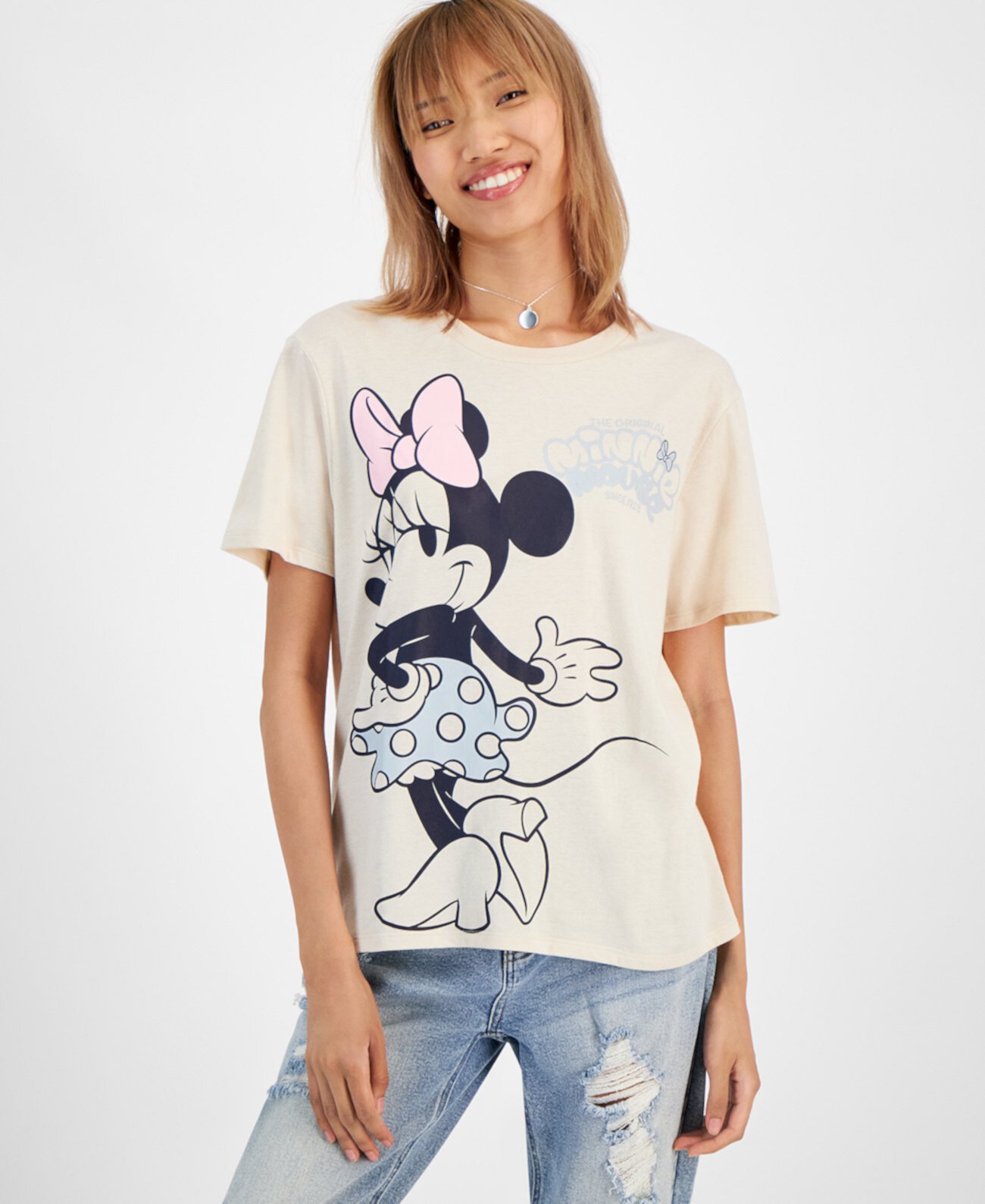 Juniors' Minnie Mouse Cotton Crewneck Tee Disney