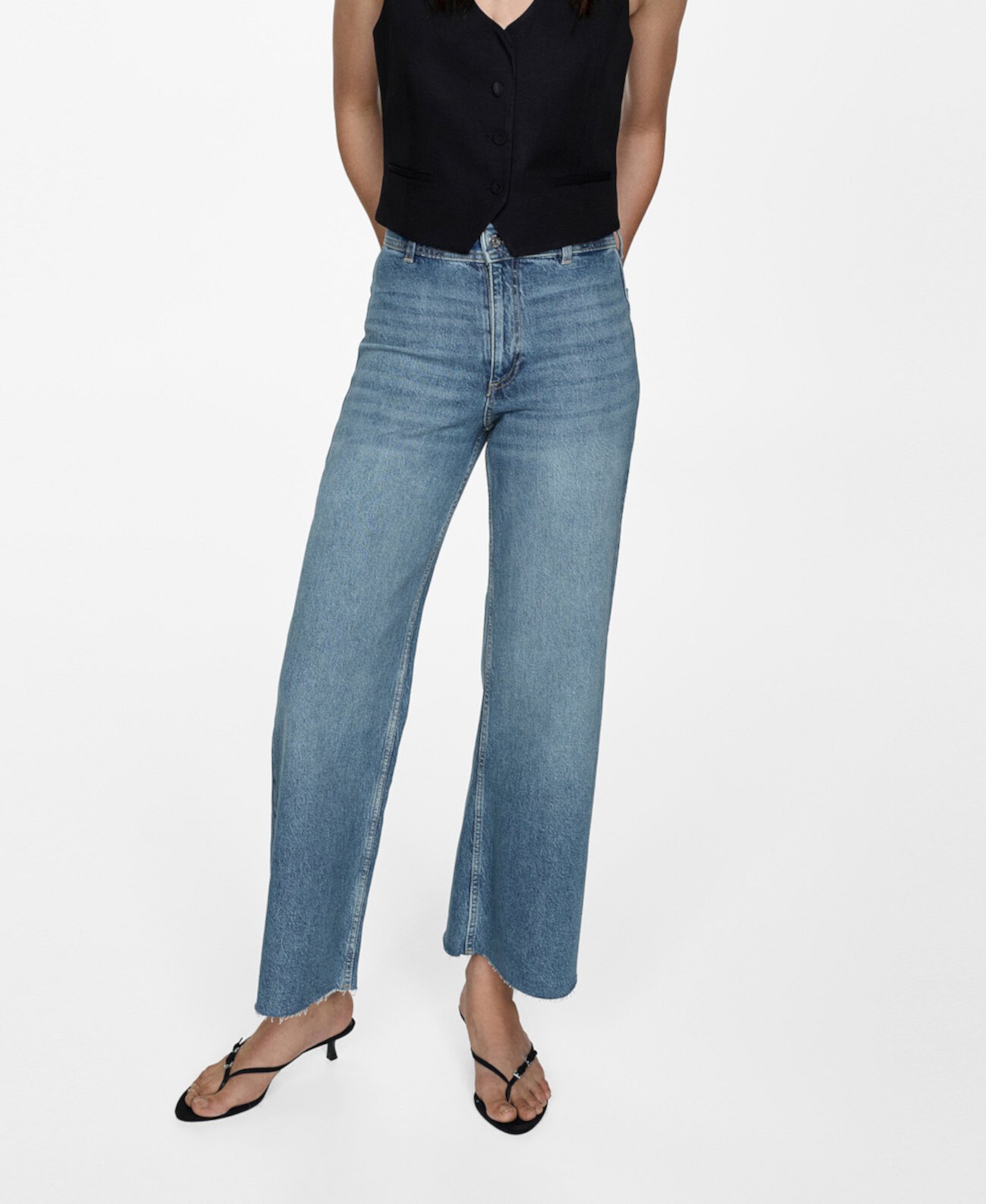 Women's Catherin Culotte High Rise Jeans MANGO