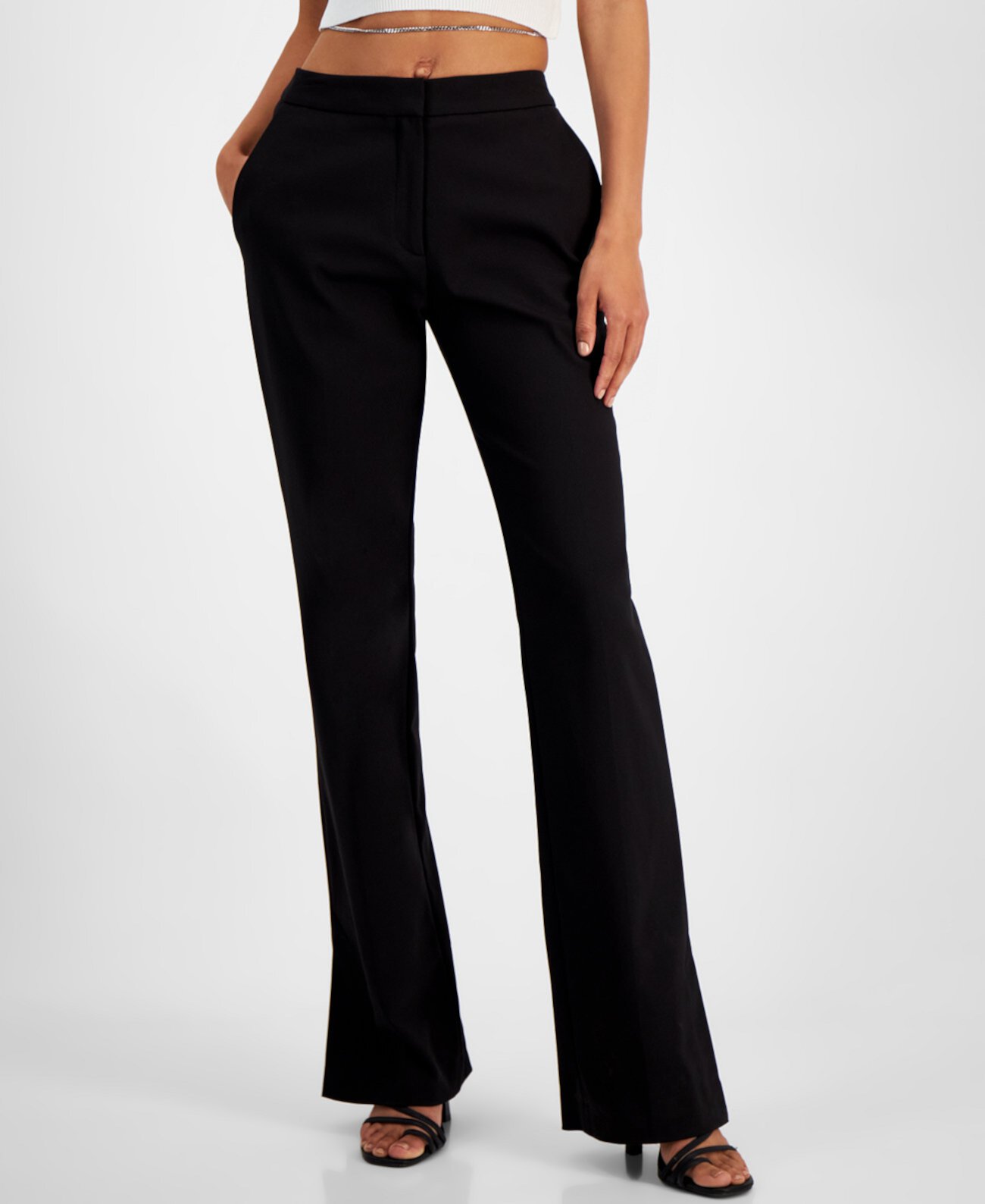 Women's Harlie Solid-Color Mid-Rise Boot-Cut Pants HUGO BOSS